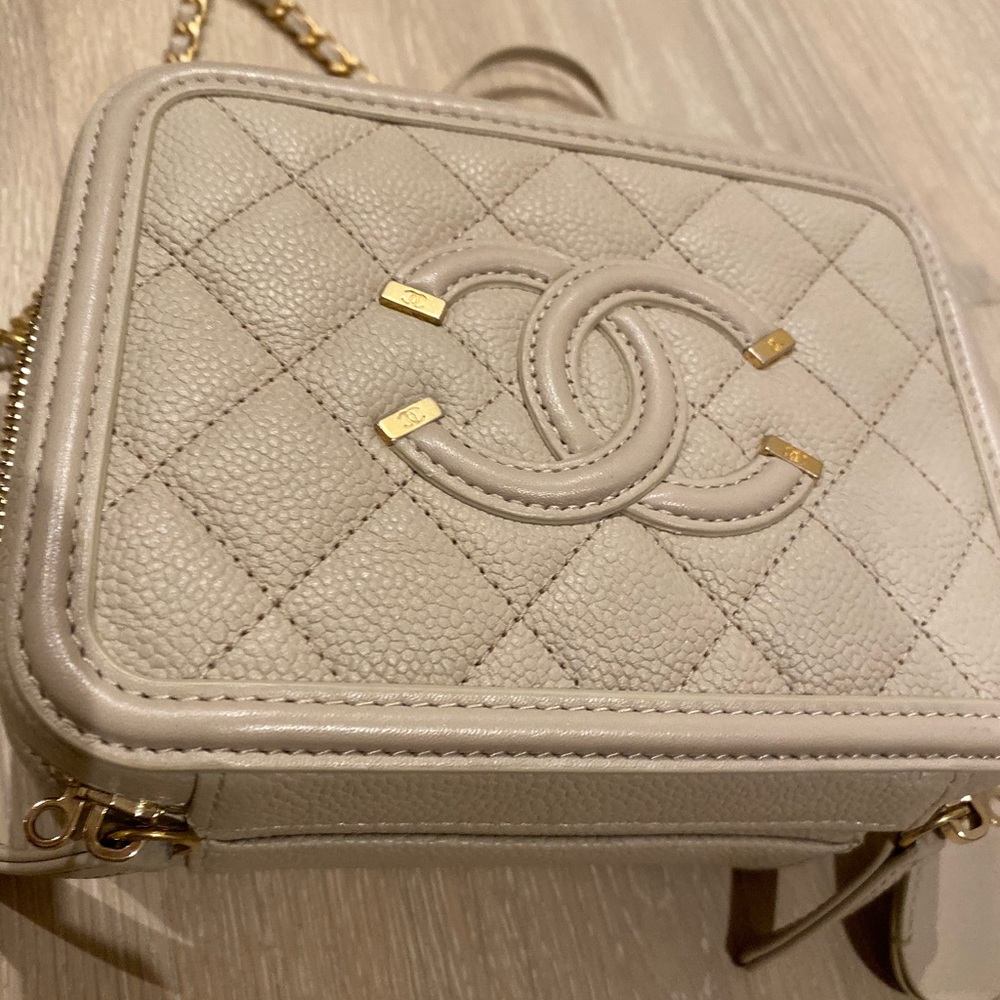 Chanel vanity caviar nude beige small - Picture 5 of 7